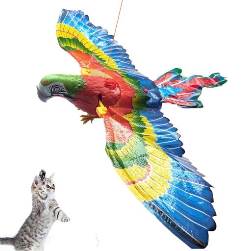 猫おもちゃ飛ぶ鳥電動猫じゃらし電動鳥じゃれる可愛いキャットトイ自動回転ペット用品ダイエット一人遊..