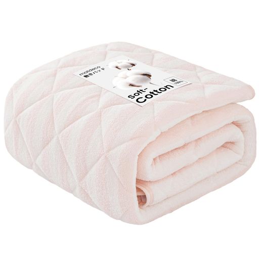 Matdeco敷きパッドダブル綿100%ベッドパッドタオル地【帝人マイティトップII中綿使用】抗菌・防臭・防..