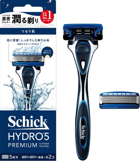 Schick(シック)ハイドロ5プレミアムつるり肌へホルダー(刃付き+替刃1コ)髭剃りカミソリ