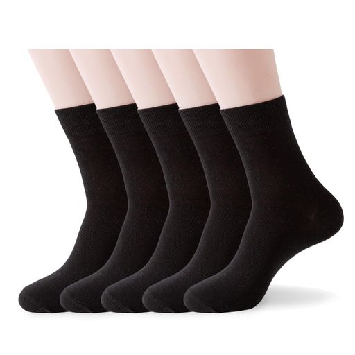 【高品質靴下セット】この 靴下 レディース セットには、靴下 白が5足入っています。高品質のコーマ綿86%で作られており、非常に柔らかく快適な履き心地です 【足の形にぴったりフィット】履き口にはリブ編みのバックルデザインを採用。伸縮性に優れているので、靴下がずれ落ちる心配がありません。足にぴったりフィットし、締め付け感もなく、快適な履き心地です。 【滑りにくく、破れにくい】つま先とかかと部分が厚く、つま先部分は一体縫製されているため、丈夫で破れにくい構造になっています。何度洗っても変形しません。 【軽量で通気性】高品質の通気性のある綿素材を使用しているため、ビジネスソックス は非常に軽くし、強力な通気性はべたつきや蒸れを効果的に減少する。足をサラサラに保ち、快適な着用体験をお届けします。 【様々なシーンに対応】このクラシックで履きやすい ソックス レディースは、ちょうど良い厚さで作られており、自宅、職場、ショッピング、運動のいずれの場合でも完璧なフィット感と快適さを提供します。