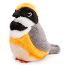 lilizzhoumax本物そっくりのエナガぬいぐるみ灰色の鳥のぬいぐるみかわいいぬいぐるみ女の子のおもちゃクリスマス子供ギフト出産祝い泣いている赤ちゃんホーム...