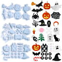 ハロウィンレジンモールド3個セット蜘蛛おばけ猫コウモリ魔女スカルカボチャシリコンモールドハロウィンレジン型キーホルダーネックレスピアスペンダントシリコン型DIY手作り
