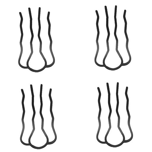 4つですインナーヘアアクセお団子簡単まとめ髪夜会巻き髪飾りEスティックプラスショートブラック