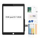 SRJTEK FOR IPAD 2018 IPAD 6 9.7” 第6世代 A1893 A1954 交換修理用タッチパネル(フロントガラスデジタイザ)タッチスク...
