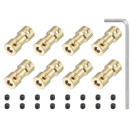 PATIKILリジットカップリング内径4mm-5mm8個銅シャフトカップリングモーターコネクタDIYモデルモーター..