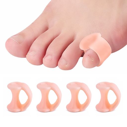 内反小趾小指サポーター足指サポーター【4個セット】小指対策サポーター足指広げ両足靴下洗える男女兼用(皮肤の色)(4)