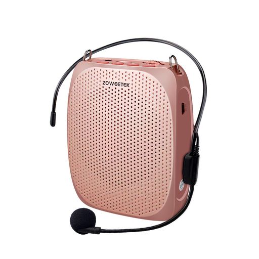 ZOWEETEK拡声器ハンズフリーポータブル拡声器メガホン原音再生有線マイク型付き大音量ACアダプタ付属US..