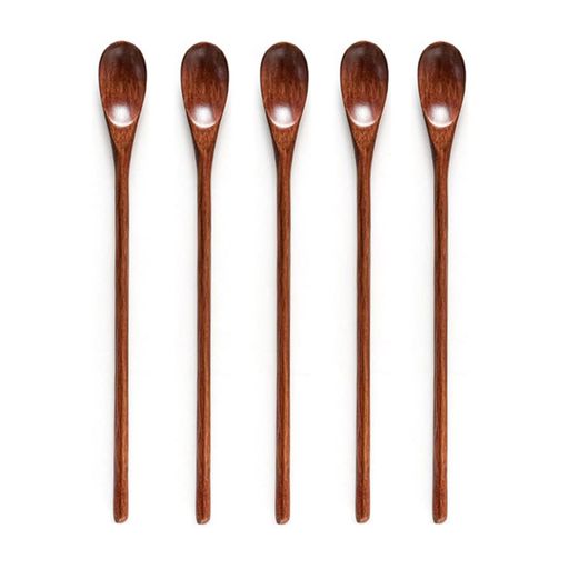 SITEDANマドラースプーンマドラー木製デザートスプーンアイスクリームスプーン小さいコーヒースプーン..