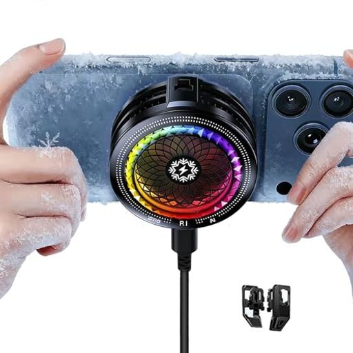 Rakuten - スマホ冷却ファン新型AI知能調節瞬間冷却磁気式&クリップ式スマホ散熱器ペルチェ素子スマホクーラーUSB給電式軽量/小型/静音設計RGB冷却ファ(RGBライトは消灯可能です)5V/3A以上対応半導体…