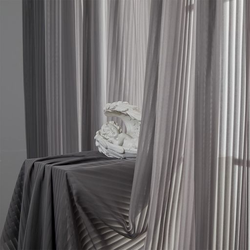 Topfinelレースカーテン200cm丈2枚組花粉UVおしゃれグレーポリエステル出窓用レースカーテンカーテンレース透けない北欧無地可愛い