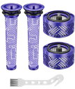 ダイソンV6掃除機用フィルター掃除機フィルターHH08SV09SV07シリーズ用互換フィルタープレフィルター*2個ポストモーターフィルター*2個互換品水洗いOK
