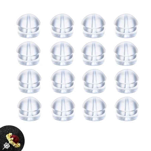 LUYINGピアスキャッチシリコン落ちないピアスキャッチャー100個入りダブルロック太いピアスキャッチャ..