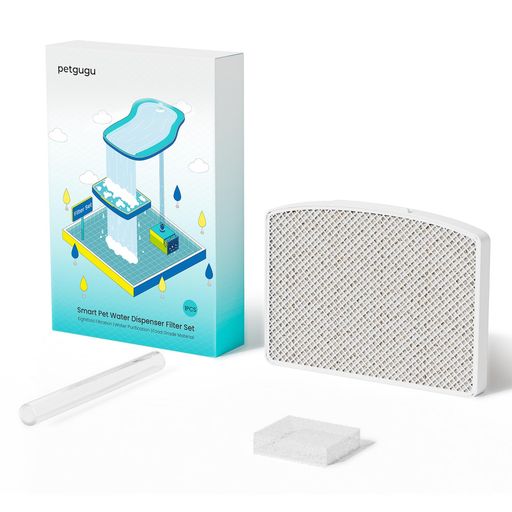 PETGUGUペット用自動給水機交換用フィルター猫水飲み器「除臭·軟水化·イオン交換樹脂·活性炭8重のフィ..