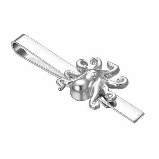 Asieniceシルバーおしゃれネクタイピンタコ可愛い細いタコネクタイピンネクタイ動物