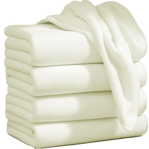 バスタオル大判ふわふわ柔らかい抗菌防臭【SANRUIHE140X70cm大判4枚ホワイト】ナノファイバー高速吸水..