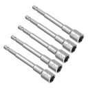 CoCudドライバードリルビット6.35mm六角シャンク10mmソケット100mm長さ長さクロムバナジウム鋼クイックチェンジ非磁性ナットセッター修理用5個