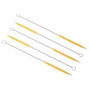 PATIKIL25X1CMストロー洗浄ブラシボトル洗浄ブラシチューブブラシ5本入りナイロンパイプクリーナーブラシイェロー(3)