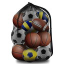 HanaHaulボールバッグ76*110cmサッカーボール入れメッシュアウトドア収納バッグボールケース学校部活試合練習収納サッカー/バレーボール/バスケットボール用通気性肩掛け学生ショルダース…