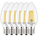 ZOHADTAK シャンデリア電球 6W E17口金 60W形相当 LED電球 エンジン電球 2700K 電球色 720LM フィラメント電球 クリアタイプ 蝋...