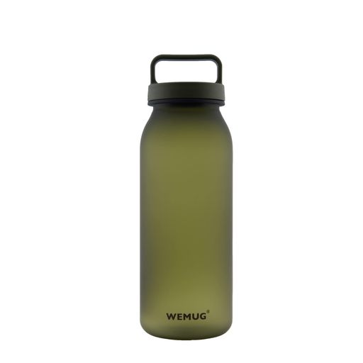 WEMUG ウォーターボトル 620ml (超軽量・パッキンレスで高密閉) スポーツボトル プラスチック 水筒 Handled アーミーグリーン