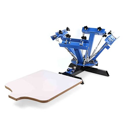 芝刈り機アクセサリー4色1ステーションの手動Tシャツシルクスクリーン印刷機..ツールアクセサリー