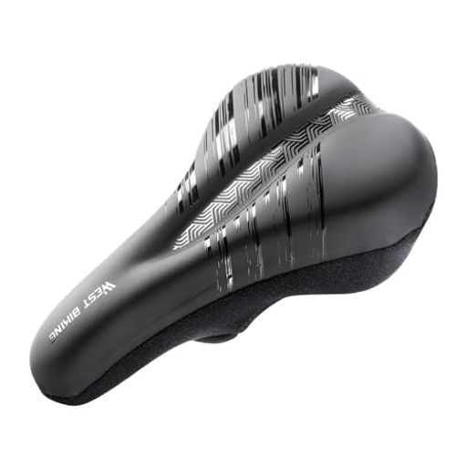 Mountain Bikes - OIENNI自転車サドルカバー超肉厚クッションお尻が痛くないPUレザー防水ジェル内蔵衝撃吸収ロードバイク/クロスバイク/マウンテンバイクに適用細めのサドル用テープクロス式取付簡単(Type-W)