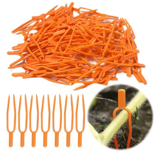 園芸クリップ植物サポート植物固定固定フォークイチゴフォークプラントクリップトマトクリップ誘引作業..