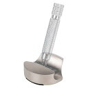 Linkideaステンレススチールシェーバーホルダーメンズカミソリホルダー滑り止めパッド付きカミソリスタンドMerkur、Parker、VikingsBlade、Rockwellのほとんどの手動カミソリに対応(ニッケル色)