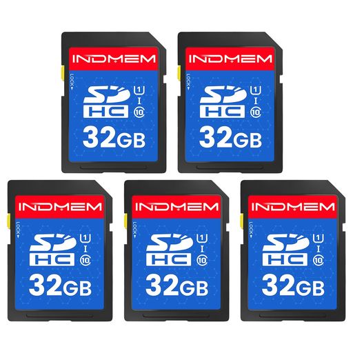INDMEMSDカード32GB5枚セットSDHCメモリーカードUHS-IU1CLASS10高速FULLHDビデオSDCARDデジタルカメラ