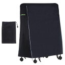 PATIKIL折りたたみ卓球台カバー65”x28”x73”テーブルテニスカバー420Dオックスフォード防水折りたたみ式テーブルカバー収納袋&ジッパー付き屋内外用黒