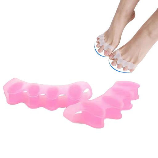 足指広げる足指サポーター脚趾分離器セット2個シリコン弾力強化男女兼用着脱簡単洗える足のケア健康製品足指のサポート用(ピンク) 足指広げる足指サポーター脚趾分離器セット2個シリコン弾力強化男女兼用着脱簡単洗える足のケア健康製品足指のサポート用(ピンク)