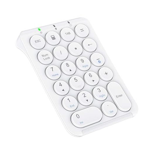 iCleverテンキーBluetoothワイヤレス数字キーボードパンタグラフ式Type-C充電超薄型Tabキー付きブルートゥース無線ナンバーパッド左手デバイスショートカットキーWindows/iOS/Android対応