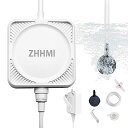 ZHHML水槽エアーポンプ小型エアーポンプ0.3L/MIN空気の排出量空気ポンプ低騒音効率的に水族館/水槽の酸素提供可能(四角形ホワイト)