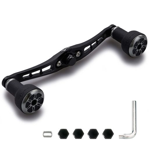 【特徴】120mm/92mm翼型ハンドルで軽くて更に強度アップ、24mmのT型ノブ、TPE材質で握る感抜群のデザイン、滑り難い、冷たくない、清潔し易い。 【サイズ】ハンドル軸心距離120mm/92mm、ノブ直径24mm【総重】38g/33g【素材】ハンドル-70シリーズ航空アルミ、ノブ-TPE+70航空アルミ。 【付属】8x5mmナット2個、7x4mmナット2個、転換スリーブ1個、レンチ1個。 【適応機種】取付部4x7mm、5x8mmのDAIWA, SHIMANO, ABU GARCIAのベイトリールに適用。 【保証期間】:60日(付属品を除く)保障付きます。リールハンドルの交換可能対応機種は以下の説明限りではありませんので、何か問題がございましたら、メールでご連絡おねがいいたします。