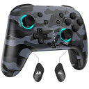 SwitchコントローラーワイヤレスPCWindows/iOS/Androidにも全対応Bluetooth有線PCゲームコントローラー3階段TURBO速度連射機能/振動/6軸ジャイロセンサー/マクロ機能背面ボタン付き
