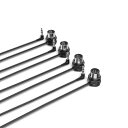 CMETRSMIDIケーブル-TRSタイプA(3.5mm-1/8インチ)-5ピンDIN、ロープロファイル-狭いスペースに最適な直角の超薄型プラグ-シンセサイザーやペダルボードに最適(4パック60CM)