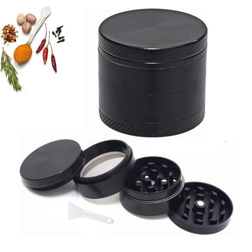 SensaBlissマルチミル小型グラインダータバコハーブ喫煙具携帯用4層亜鉛合金製コンパクトヘラ付き粉末..