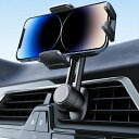 【全方位自由調整可能】スマホホルダー車載携帯ホルダースタンド伸縮アーム長さ・高さ調整可能360度回転カー用品エアコン吹き出し口スマホ片手操作安定性拔群クリップ式取り付け簡単…