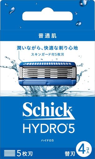 ハイドロ SCHICK(シック) ハイドロ5 ベーシック 替刃 (4コ入) スキンガード付 5枚刃 ブルー 4個 (X 1) ハイドロ SCHICK(シック) ハイドロ5 ベーシック 替刃 (4コ入) スキンガード付 5枚刃 ブルー 4個 (X 1)