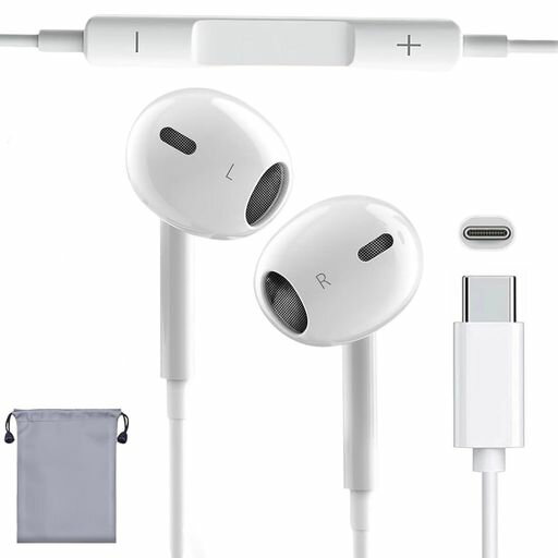 Power Supplies, Chargers - beefeedイヤホン有線タイプcマイク付き【業界の技術革新・音質強化版・HIFI音質】USBtype-cイヤホン純正iPhone15/16/17対応リモコン付き音量調整クリア通話重低音遅延なしステレオイヤフォン騒…