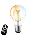 LED電球 フィラメント電球 60W形相当 E26口金 調光 調色 リモコン付き LED電球 806LM 消費電力6W クリアタイプ LEDランプ 遠隔操作 電球色 常夜灯 広配光タイプ 省エネ 雰囲気 1個セット(電池別売)(3)