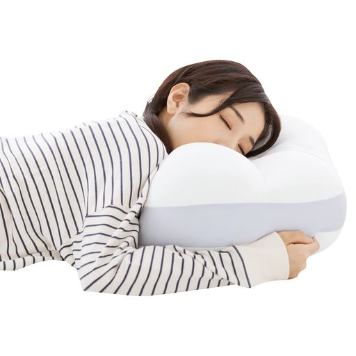 MORIPiLO 枕 うつぶせ寝 横向き寝対応 (うもれる贅沢 もっちりマイクロビーズわた...