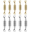 ANINAKO ネックレス 留め具 マグネット留め具 【10個セット】 エンドパーツ ジュエリー用 延長用金具 磁気クラスプ DIY用 クラフト作り 単装着 接...