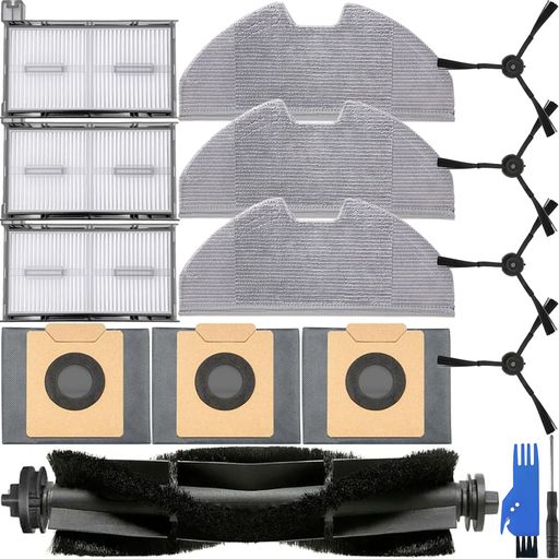X8 Pro用: このキットはEufy用 X8 Proロボット掃除機専です。間違ったアクセサリーを購入しないように、購入前にモデルを確認してください ゴム製メインブラシ: メインブラシはゴム製の帯とナイロン製の毛が交互に配置されたデザインを採用し、床を傷つけることなく一定の摩擦力を確保します ナイロン製サイドブラシ: ナイロン毛はしなやかで細く、あまり掃除しない部屋の死角や巾木に入り込み、隠れた縁のゴミを掃き出します ヘパフィルター: HEPA素材は安定しており、水に濡れても壊れません。空気中のホコリ、フケ、髪の毛、不純物をろ過する過程で、ろ過効果の低下を心配する必要はありません 柔らかいモップクロス: モップクロスは、濡れた状態では、家庭内の足跡、ジュース、コーヒーのシミ、油汚れなどを素早く吸収し、乾いた状態では、水垢を残さずに床を素早く拭くことができます 集塵: ダストバッグには空気中の臭いを除去する活性炭成分が含まれています。