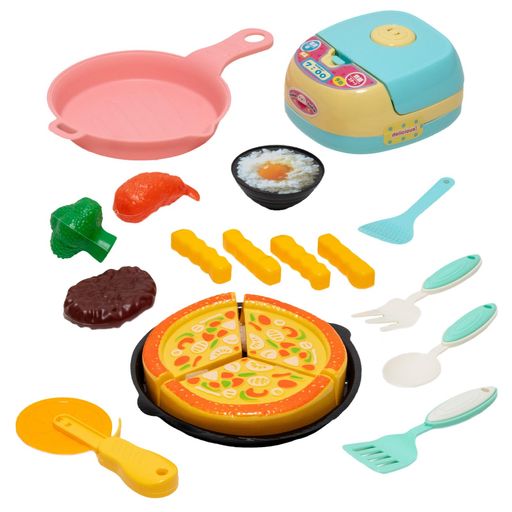 オンダ(Onda) おままごとセット おもちゃ 食材 具材 料理 ハンバーグ ピザ 食器 料理機器 炊飯器 フライパン