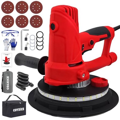 【2025年新登場】COYXiCE電気ドライウォールサンダー950W電動サンダー5段変速乾式壁サンダー110V手持ち式ドライウォールサンダー1200-2500RPMウォールポリッシングマシン自動掃除機システム付…