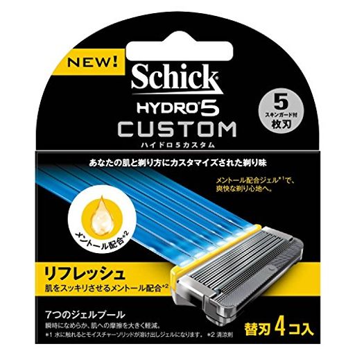 シック SCHICK 5枚刃 ハイドロ5 カスタム リフレッシュ 替刃 4コ入 男性 カミソリ シック SCHICK 5枚刃 ハイドロ5 カスタム リフレッシュ 替刃 4コ入 男性 カミソリ