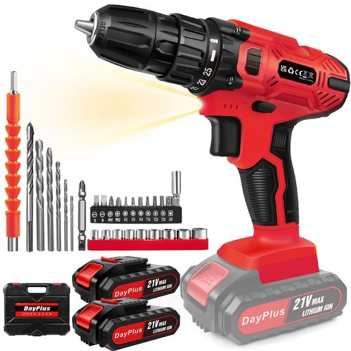 DAYPLUSưɥ饤Сưɥ21V25+1ʳȥ륯Ĵ45N.M2®0-400RPM/0-1400RPM1500MAH...