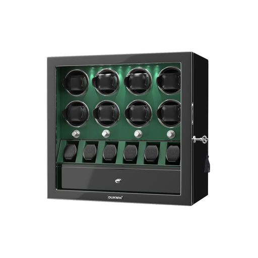 DUKWINワインディングマシーン8本巻き+6本収納ウォッチワインダー腕時計自動巻き上げ機時計ケース腕時..