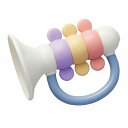 トイローヤル ラ♪の音のゆびあそびラッパ (水洗い可能/ラトル) 無塗装 ネジ不要 (にぎりやすい/指遊び) 赤ちゃん ベビー用品